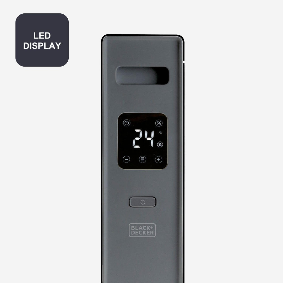 BLACK+DECKER BXCSH2001E - Konvektor, Heizung, Lüftung, 2000W, LED-Anzeige, 2 Leistungsstufen, Timer,