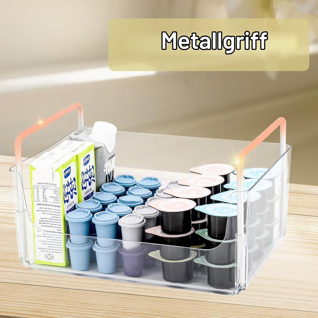 Klarer Makeup-Organizer-Tablett mit Griffen Badezimmer &amp; Eitelkeit Lagerung für Kosmetik, Hautpflege