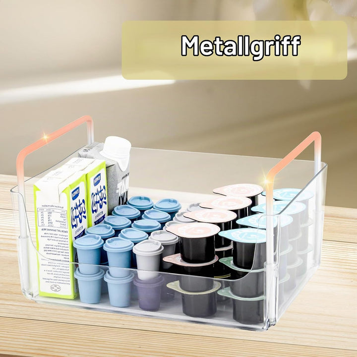 Klarer Makeup-Organizer-Tablett mit Griffen Badezimmer &amp; Eitelkeit Lagerung für Kosmetik, Hautpflege