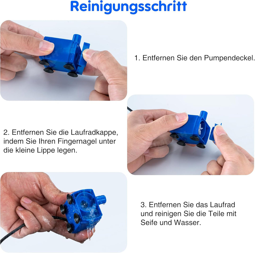 Haustier Wasserpumpe Ersatzpumpe für Blumen Katzenbrunnen, Mini Super Leise Elektrische Wasser Pumpe