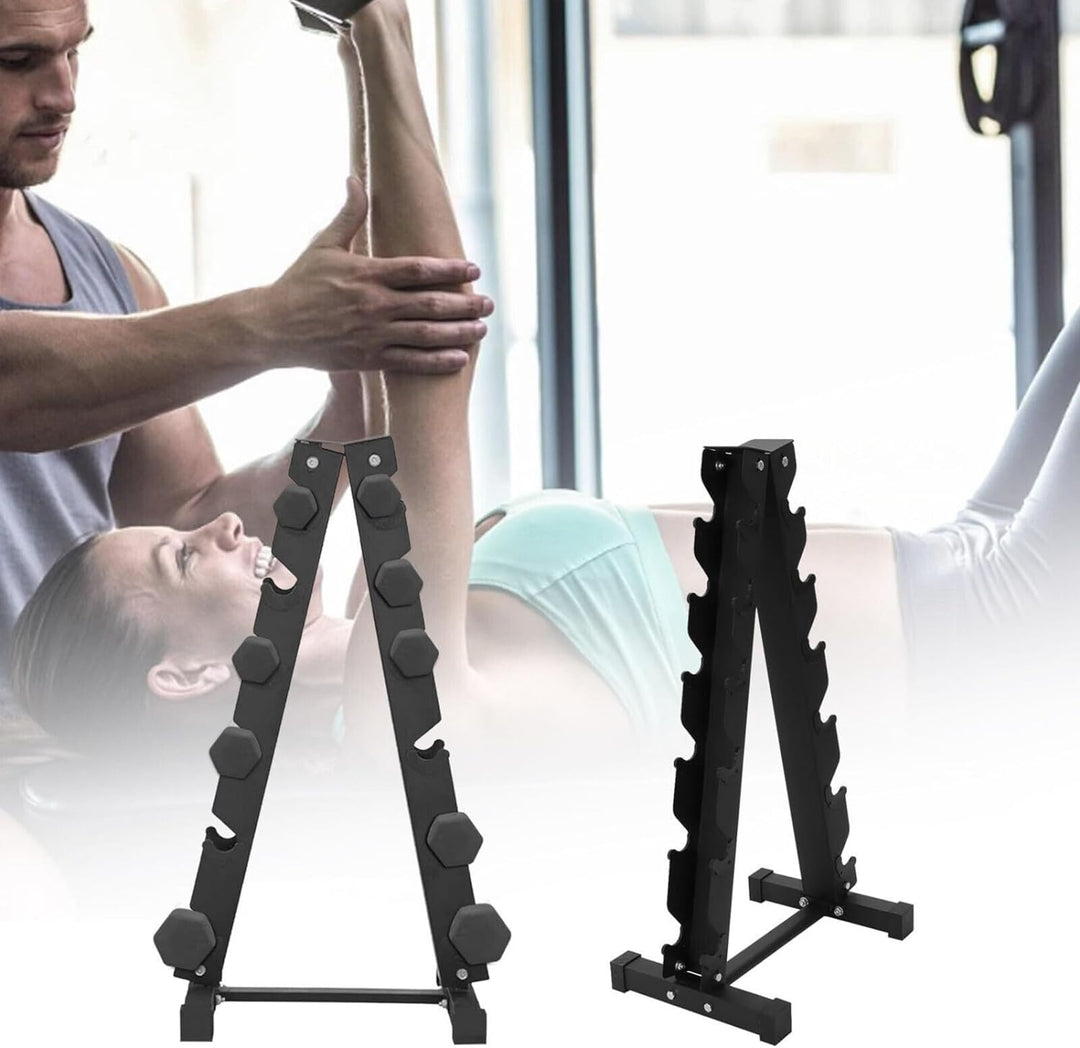 Queiting Hantelständer 6-Tier Kurzhantelständer Gewichteständer Gym Professional Hantelscheibenständ