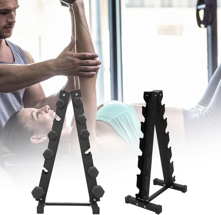 Queiting Hantelständer 6-Tier Kurzhantelständer Gewichteständer Gym Professional Hantelscheibenständ