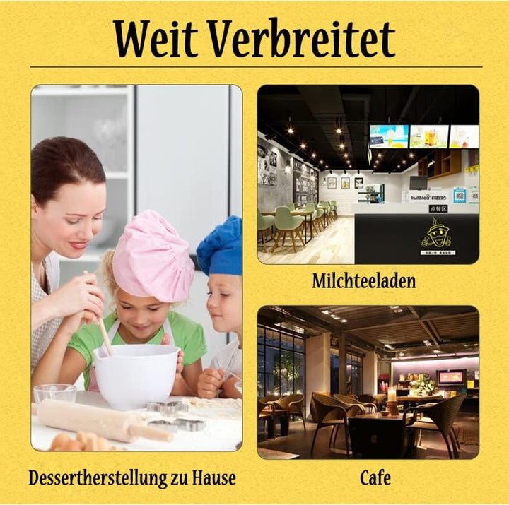 Comforty Sahnespender-Edelstahl 250ML,Edelstahl Sahnesyphon mit 6 Dekorations-Düsen und 1 Reinigungs