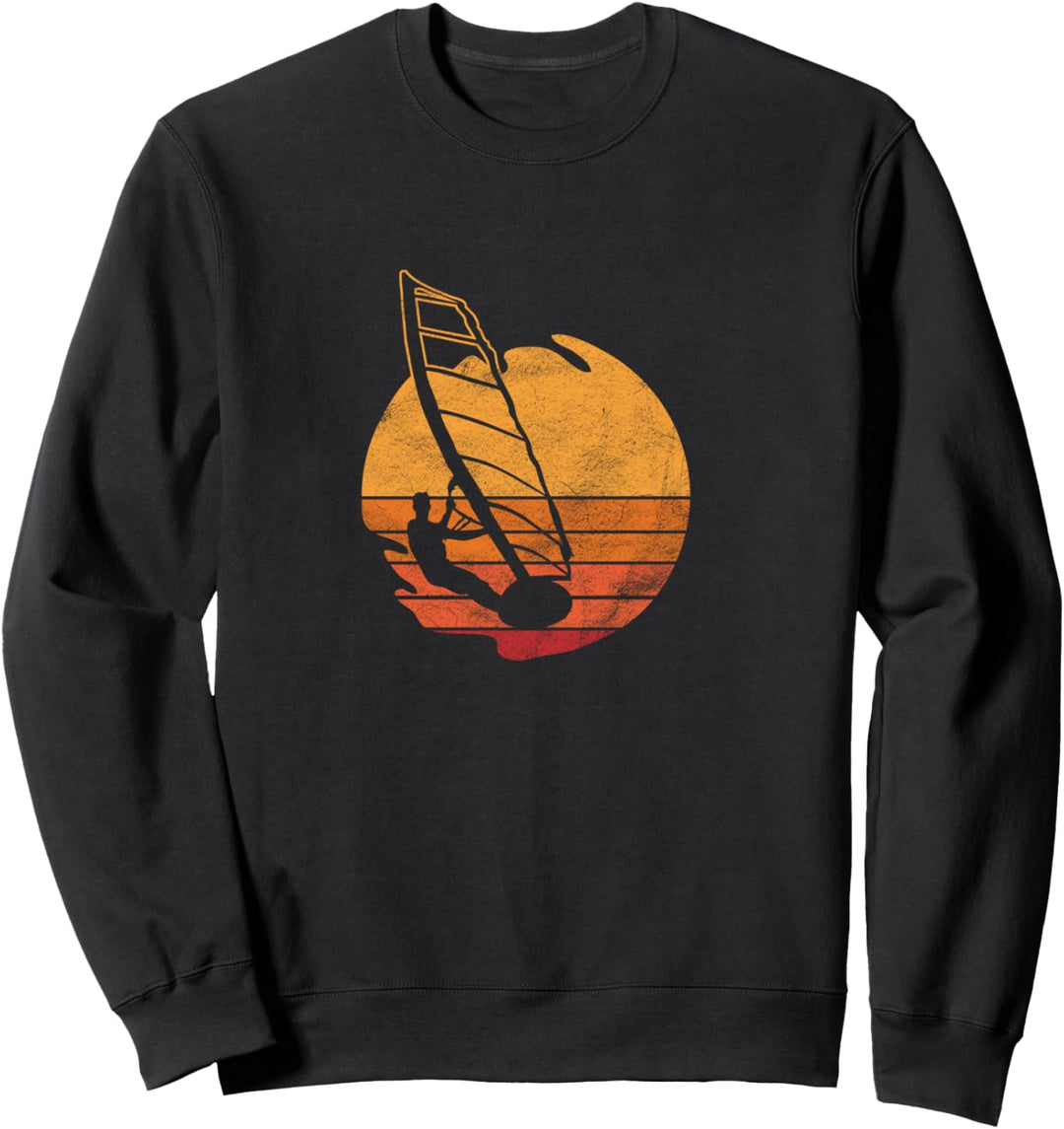 Windsurfen Retro Windsurfer Wassersport Segel Meer Geschenk Sweatshirt