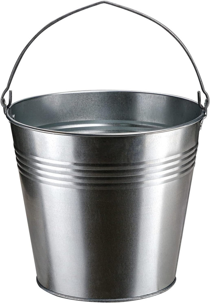 2X Stabilo Stahleimer verzinkt 12 Liter | Metalleimer | Zinkeimer | Blecheimer | Eimer | Garteneimer