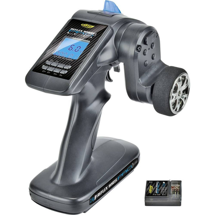 Carson 500500054 500500054-FS 3K Reflex Wheel Pro 3 LCD 2.4G Fahrzeug, Small