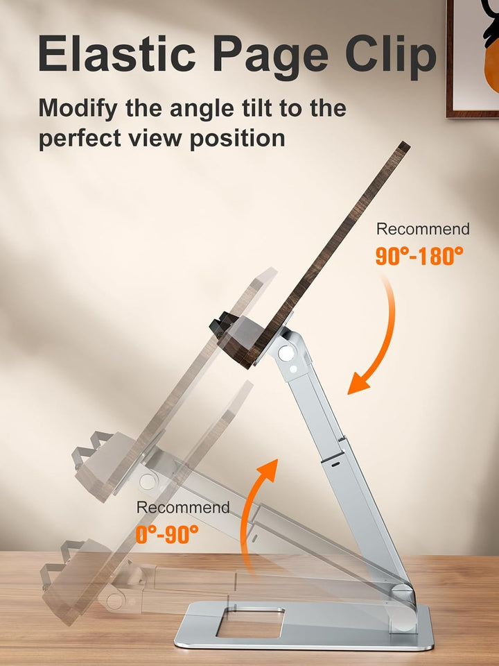 Tounee Buchständer, Teleskop-Buchhalterständer, höhenverstellbar, ausziehbares Design, ergonomischer