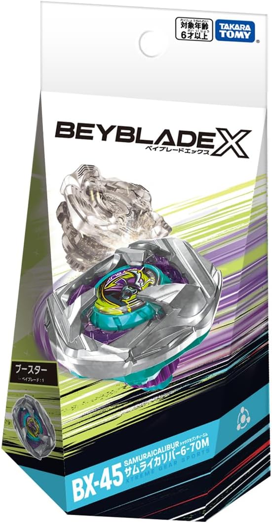 Takara Tomy Beyblade X BX-45 Booster Samurai Caliber 6-70M