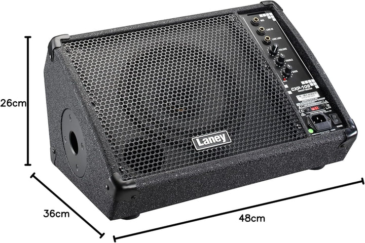 Laney CONCEPT Series CXP-108 - Active Stage Monitor - 80W - 8 inch Coaxial Woofer,Black Active 80W,