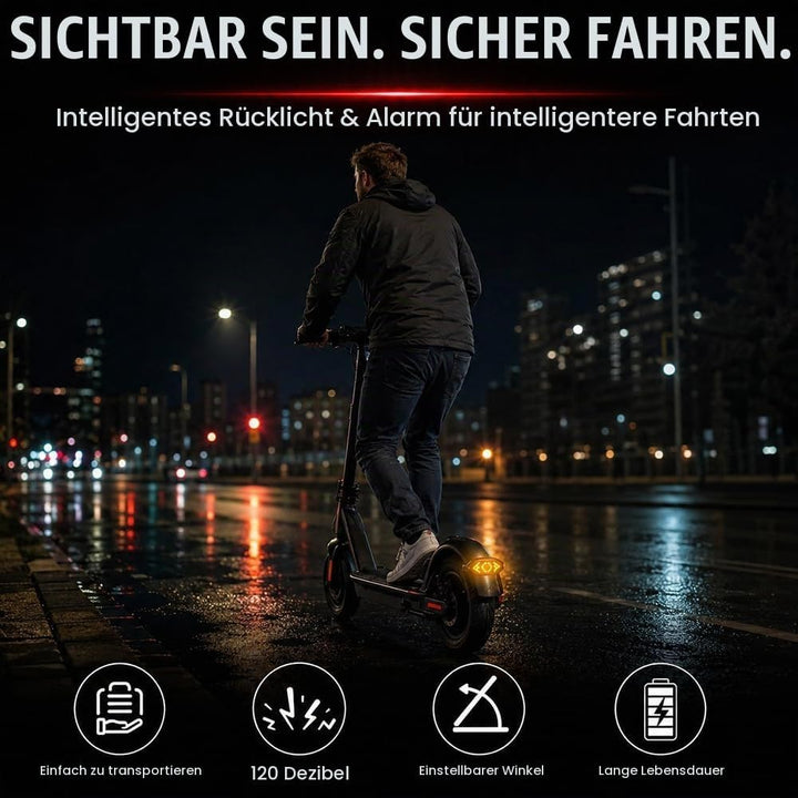 Blinker E Scooter, IPX4 USB Wiederaufladbar E Scooter Blinker mit Funkfernbedienung, Automatische Br