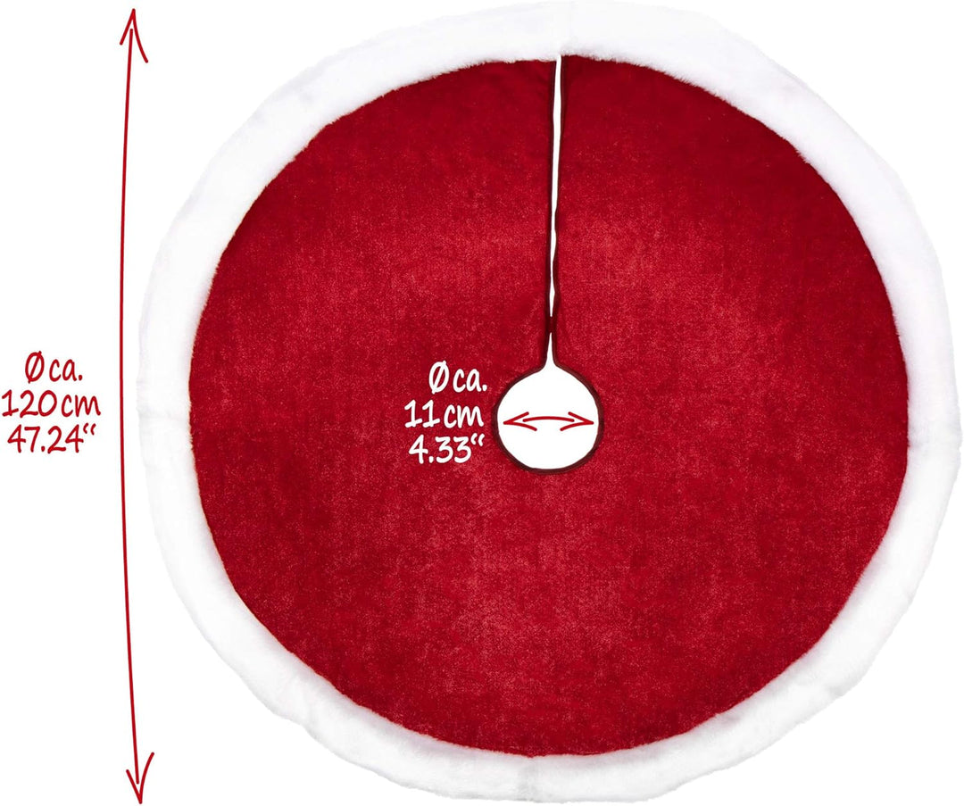 com-four® Premium Weihnachtsbaumdecke zum Schutz vor Tannennadeln - runde Christbaumdecke für den Li