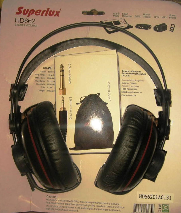 Superlux HD-662 Studio-Kopfhörer mit geschlossener Rückseite