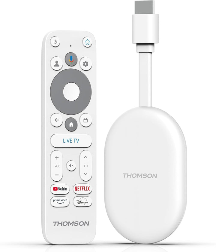THOMSON Go Cast 150, Google TV, 4K UHD, Streaming Dongle, Sprachsteuerung, Voice Control, Google Cas