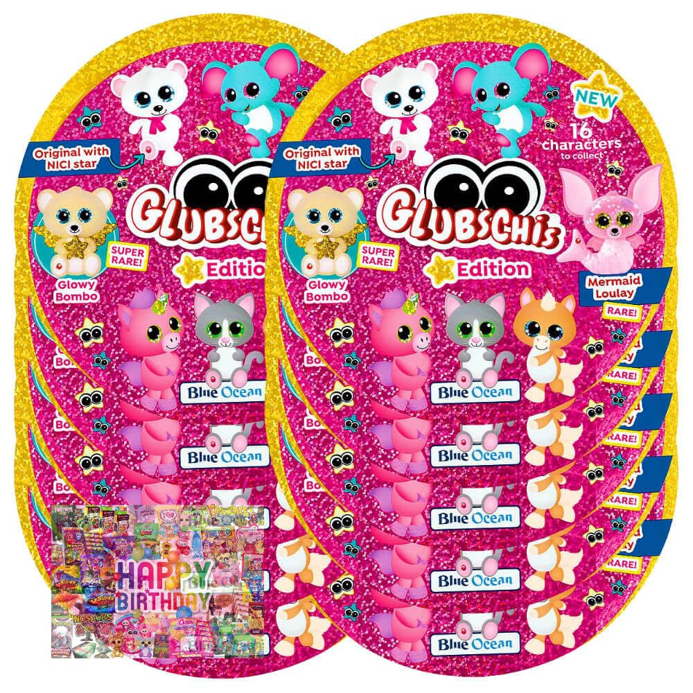 Bundle mit Blue Ocean Glubschis Sammelfigur Stern Serie 5 - Glubschi Glitzer Figur - 10 Tüte - Exklu