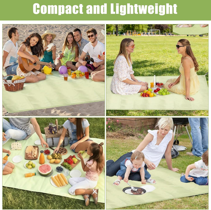 GOSHIES 150 x 210 cm Picknickdecke Wasserdicht Mini Picknickdecke Ultradünn & Kompakt Stranddecke fü