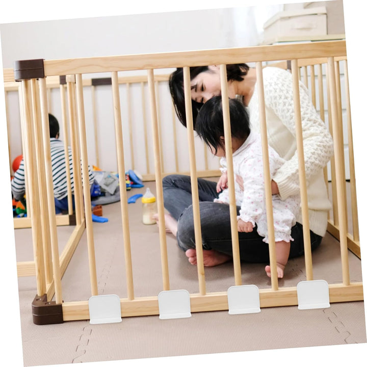 BESPORTBLE Praktischer Laufgitter Basisstabilisator für Playpen 4 Stück Kunststoff in Weiss rutschfe