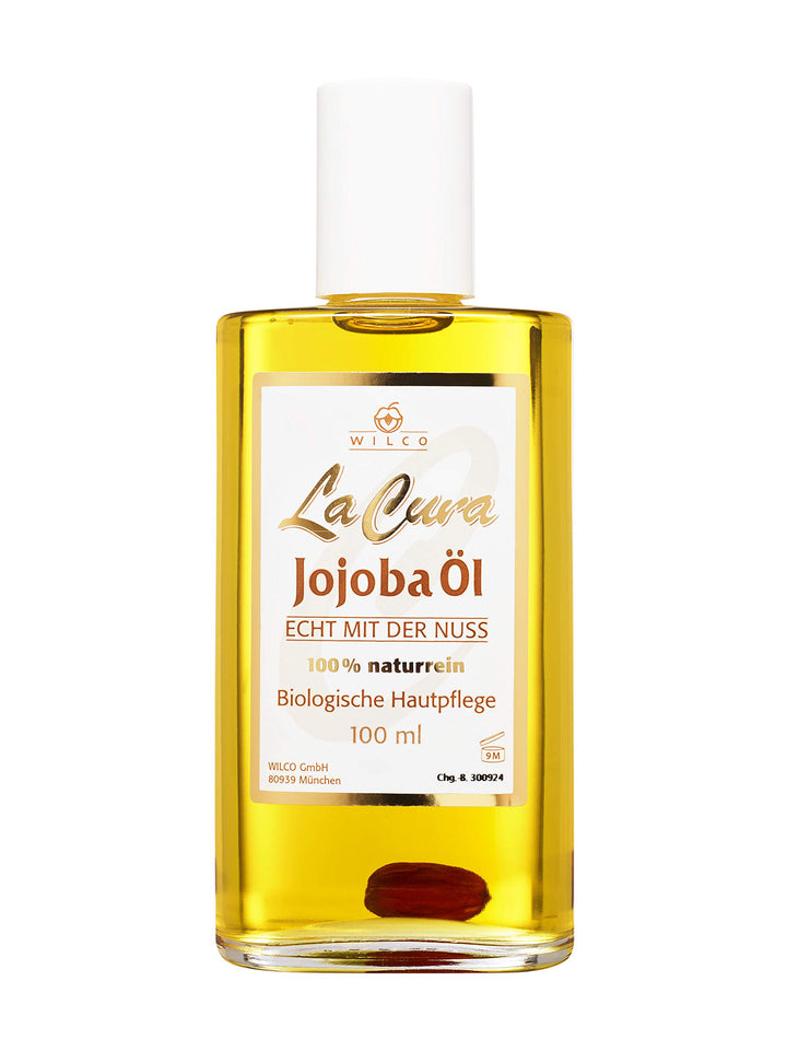 Wilco LA CURA Jojoba Öl - Feuchtigkeitsspendend für Körper und Gesicht - kalt gepresst - in umweltfr