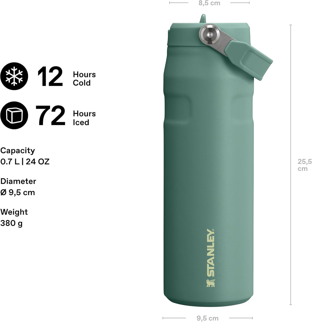 Stanley 1913 Flip Straw Trinkflasche mit Strohhalm 0.7L - Thermobecher Kühlt 10 Stunden - 3 Tage Eis