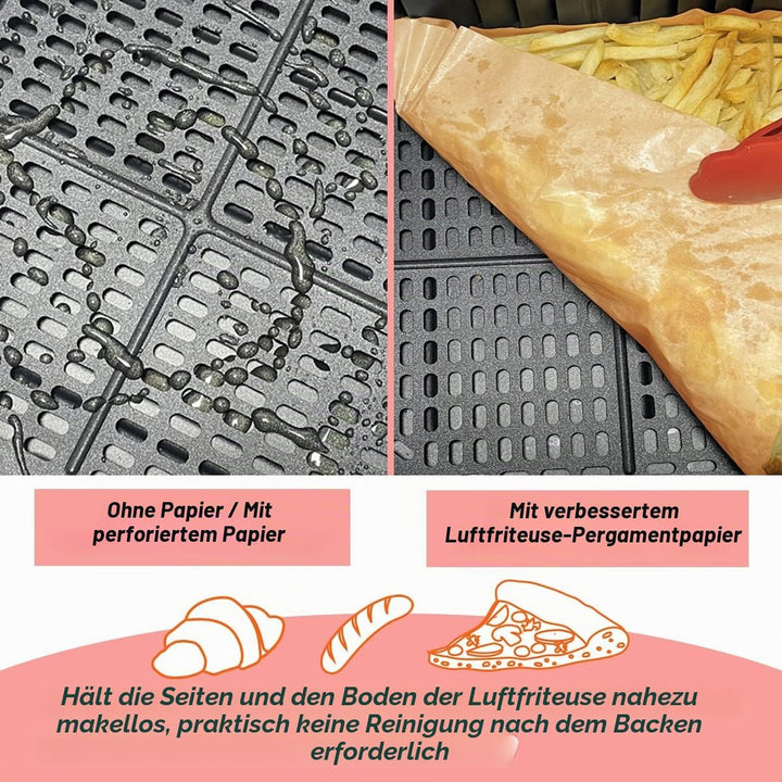BYKITCHEN 150 Stück airfryer backpapier für Ninja Foodi Heissluft-Fritteuse,Air Fryer Zubehör für AF