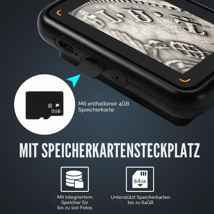 Digitales Mikroskop mit IPS-Bildschirm, Autofokus, USB-Lupe, 64 GB, Unterstützung für Münzen, Schmuc