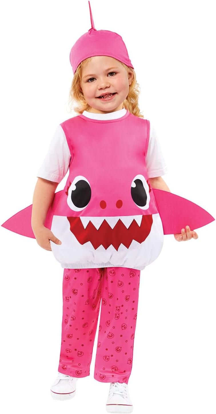 Amscan - Kinderkostüm Mummy Shark, Hai, Baby Shark, Karneval, Fasching, Mottoparty 92, 92