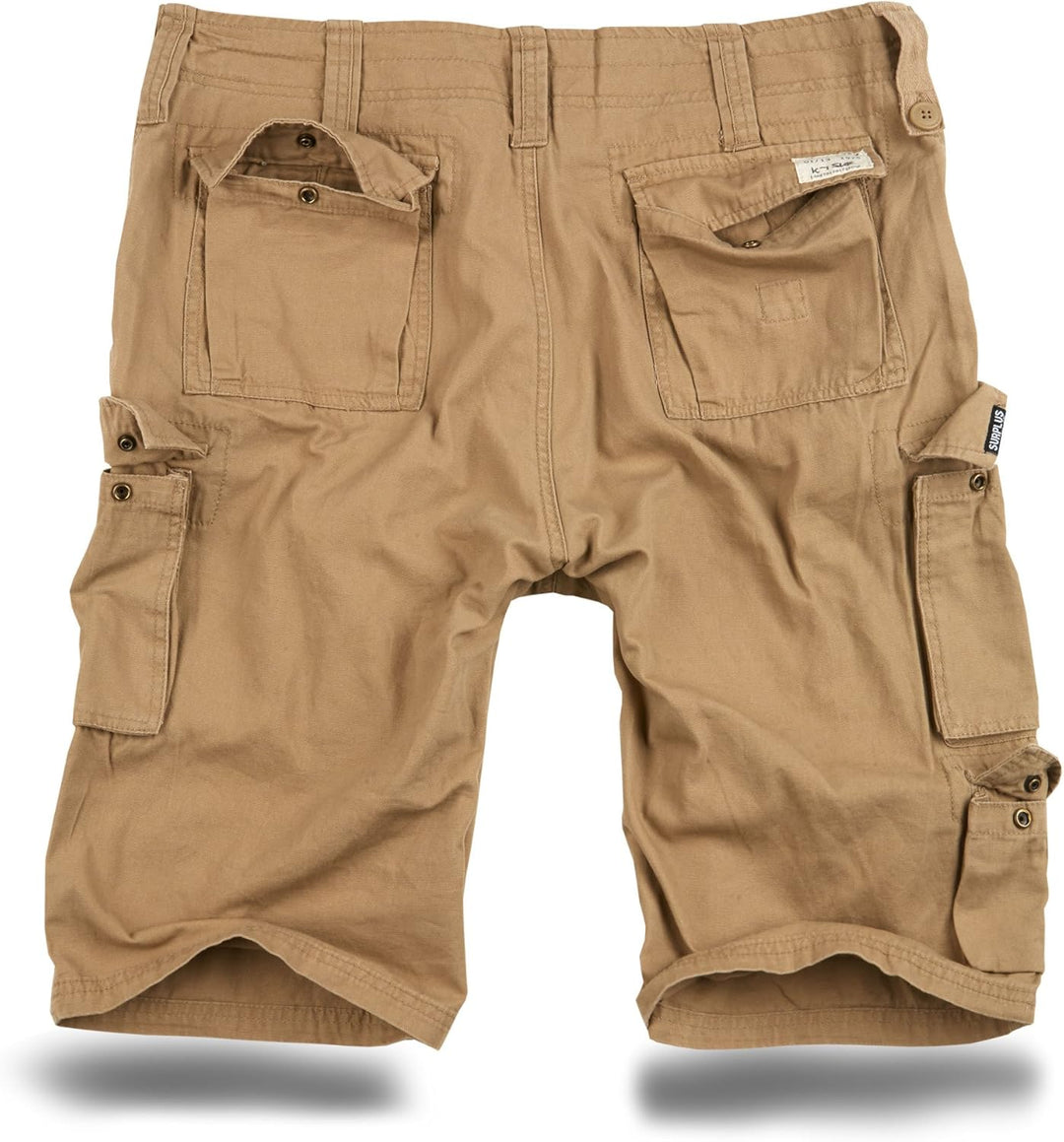 Trooper Herren Cargo Shorts Lightning Edition Bermuda Kurze Hose Vintage (S-7XL) S Beige, S Beige
