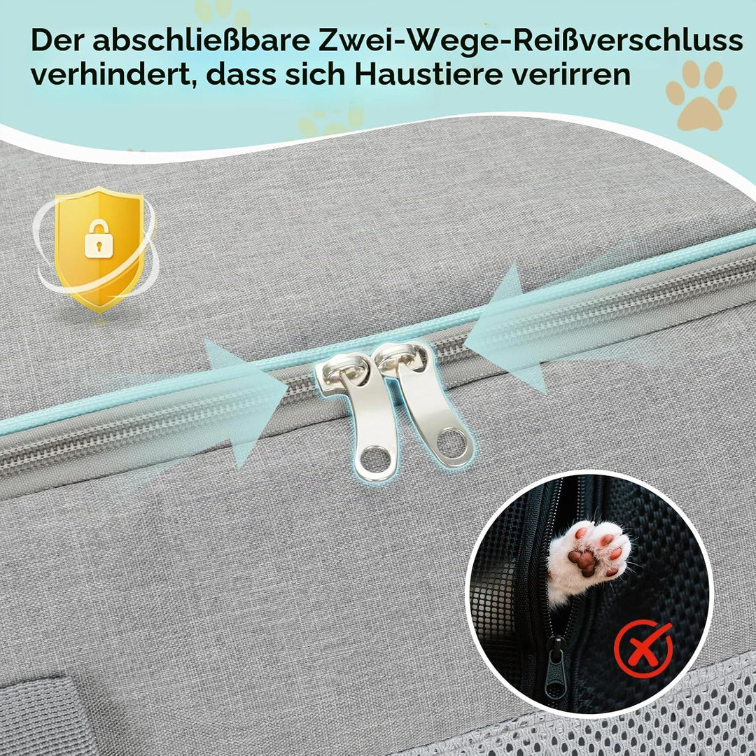 Cozary Transporttasche Für Katze Hund, Katzen Transportboxen, Hundetransportbox, Leichtes Haustiertr