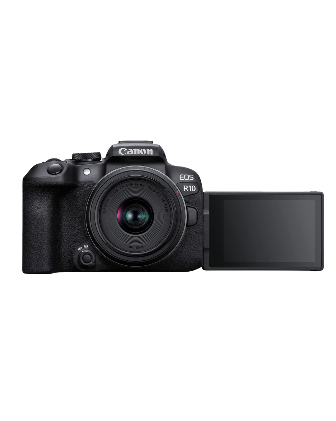 Canon EOS R10 Systemkamera + RF-S 18-45mm F4.5-6.3 is STM Zoomobjektiv (24.2 MP, 4K Videokamera, APS