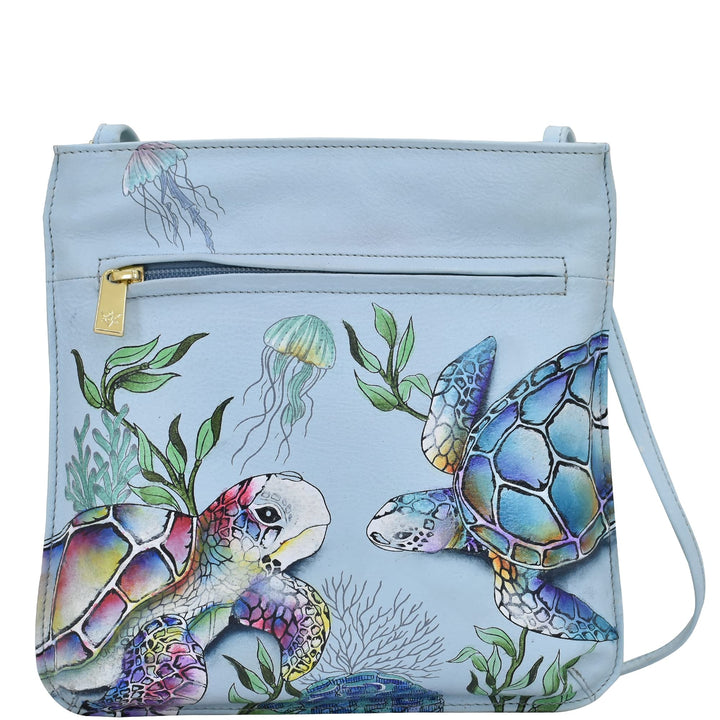 Anuschka Damen Cross Body aus Leder, handbemalt Einheitsgrösse Underwater Beauty, Einheitsgrösse Und