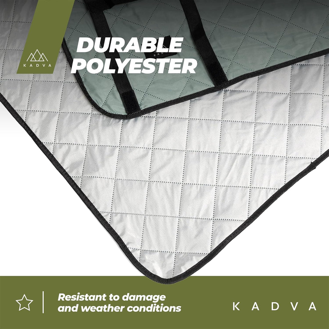 KADVA Picknickdecke Wasserdicht Rulo Graue Praktische Langlebige und Bequeme Outdoor Decke für die F