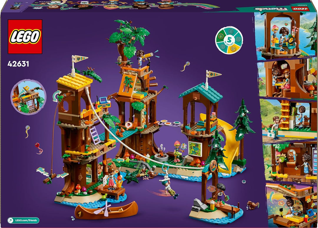 Lego Friends Baumhaus im Abenteuercamp, Spielset für Mädchen und Jungen ab 8 Jahren mit 5 Spielfigur