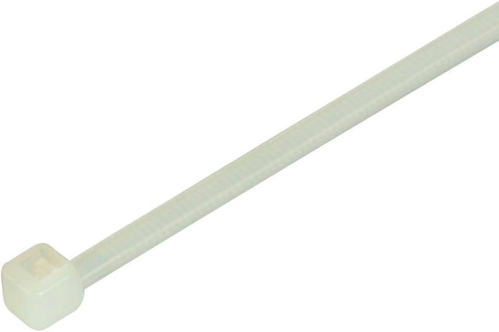 Gocableties Kabelbinder 100 Stück Weiss/Naturfarben Transparent, 370 mm x 7,6 mm mit 54,4 kg Zugfest
