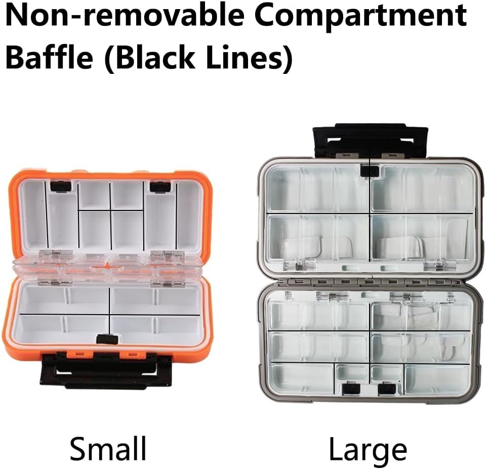 Angelkoffer Tackle Box, Wasserdichter Angelzubehör Box Organizer mit Doppelverschluss-Design für Ang