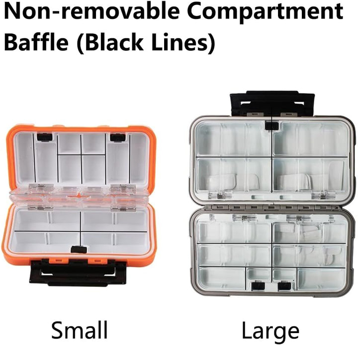 Angelkoffer Tackle Box, Wasserdichter Angelzubehör Box Organizer mit Doppelverschluss-Design für Ang