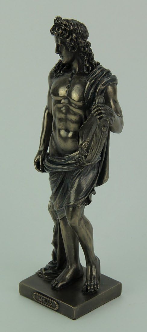 Veronese Design Polyresin Posing griechischer Gott Apollo Holding His Lyra Statue