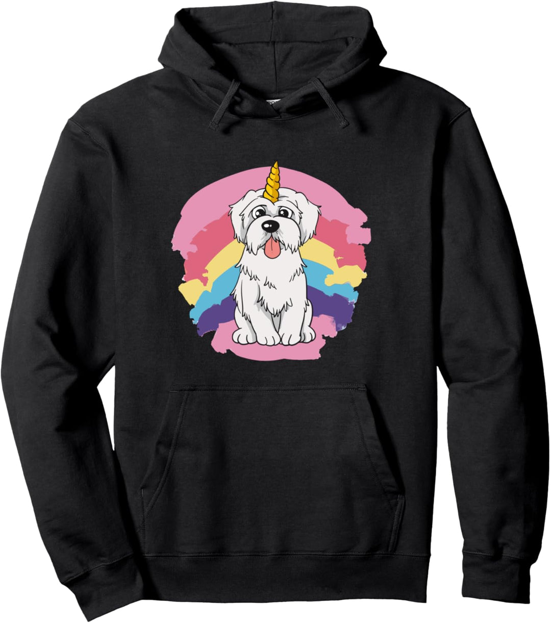 Verträumtes Doggicorn Hund Einhorn Pullover Hoodie