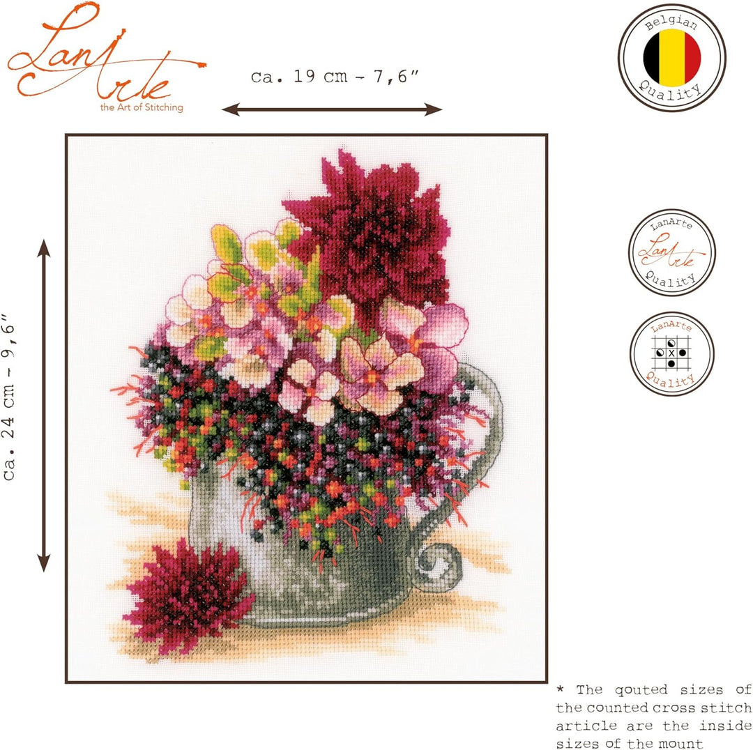 Lanarte PN-0185110 Kreuzstichset, Mehrfarbig, 19x24cm