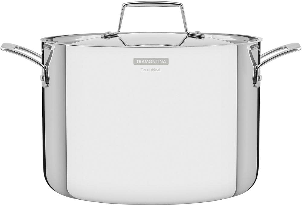 Tramontina GRANO Gemüsetopf, ø 24cm 7,7 Liter, Edelstahl, Induktion, ofenfest Gemüsetopf Ø24 cm, Gem