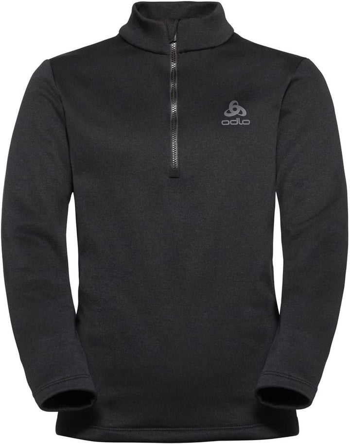 Odlo Kids Langarm Shirt mit halben Reissverschluss Berra 128 Schwarz, 128 Schwarz