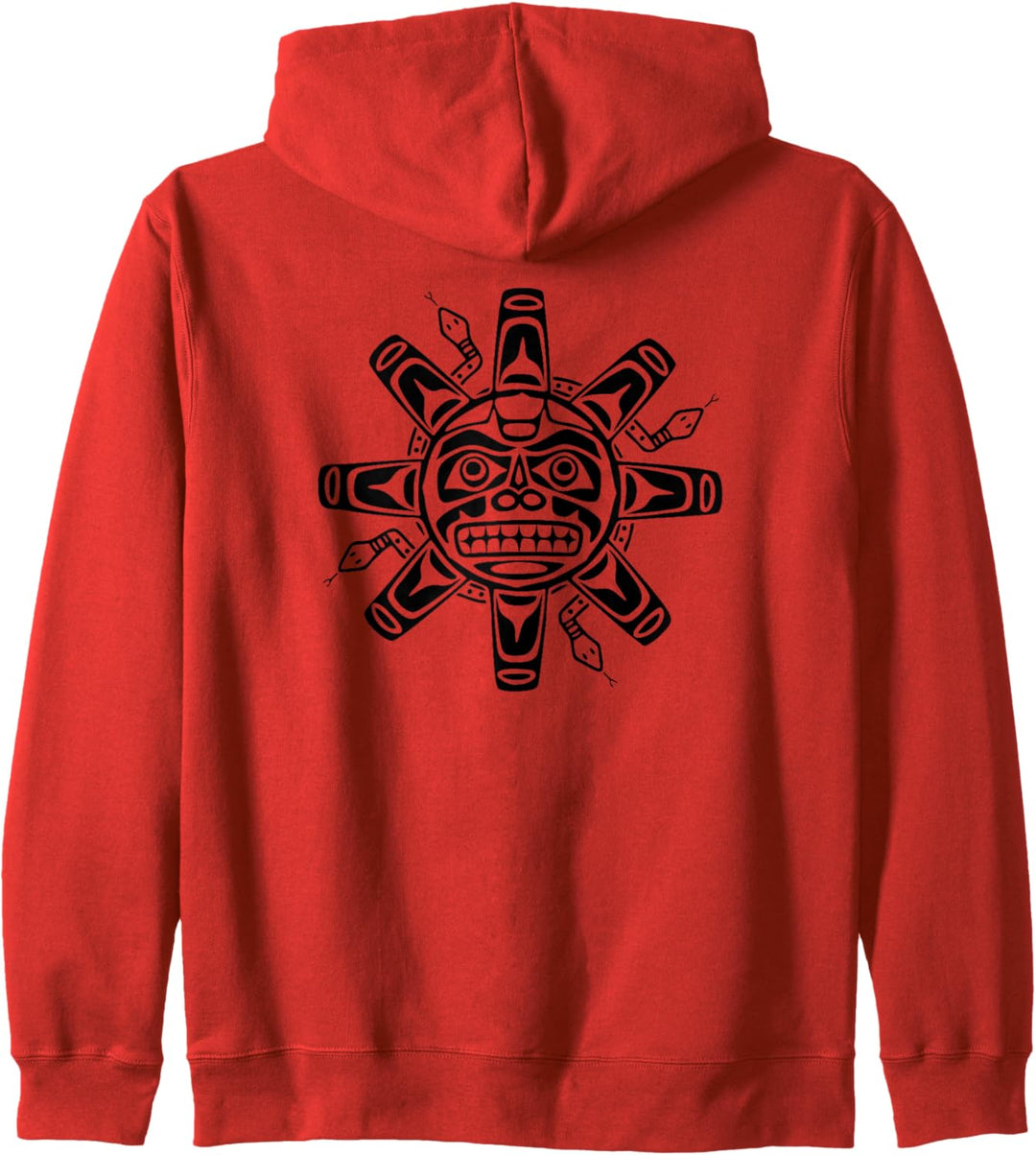Sonne Haida Symbol Schlangen Kunst Indianer Nord Amerika Kapuzenjacke