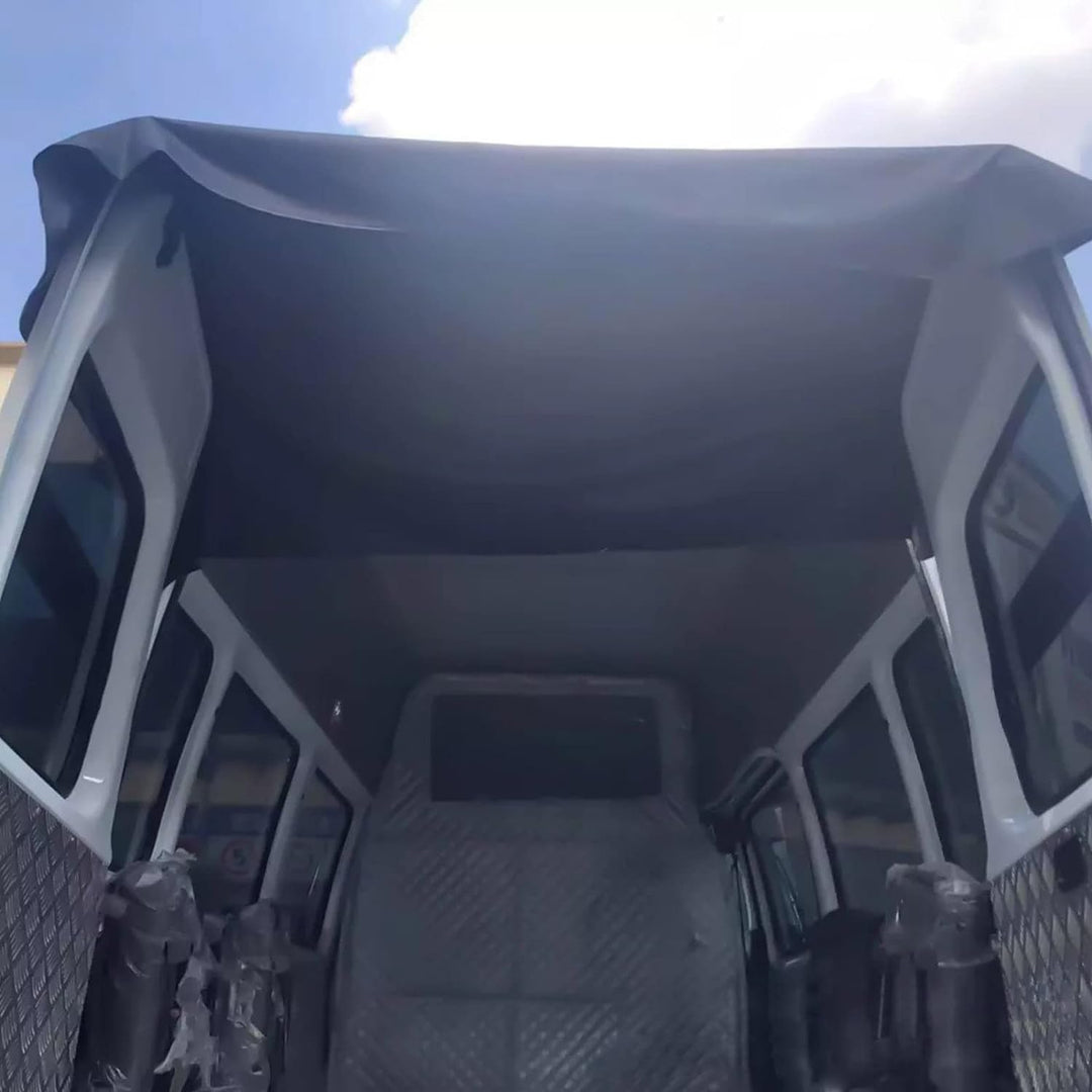 Schwarze Abdeckung für Hintere Scheunentür passend für Ford Transit Custom, Transit Custom