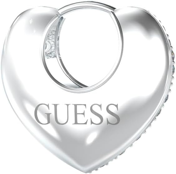 Guess Damen-Ohrringe Creolen Kristall-Herz JUBE05207JWRH
