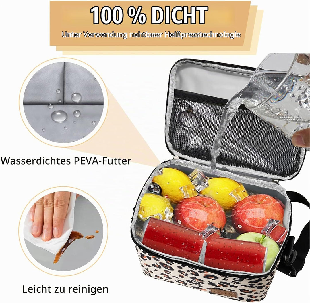 Kühltasche Klein Leicht Lunch Tasche Isoliertasche zur Arbeit Schule Faltbar Wasserdicht Lunchbag Re