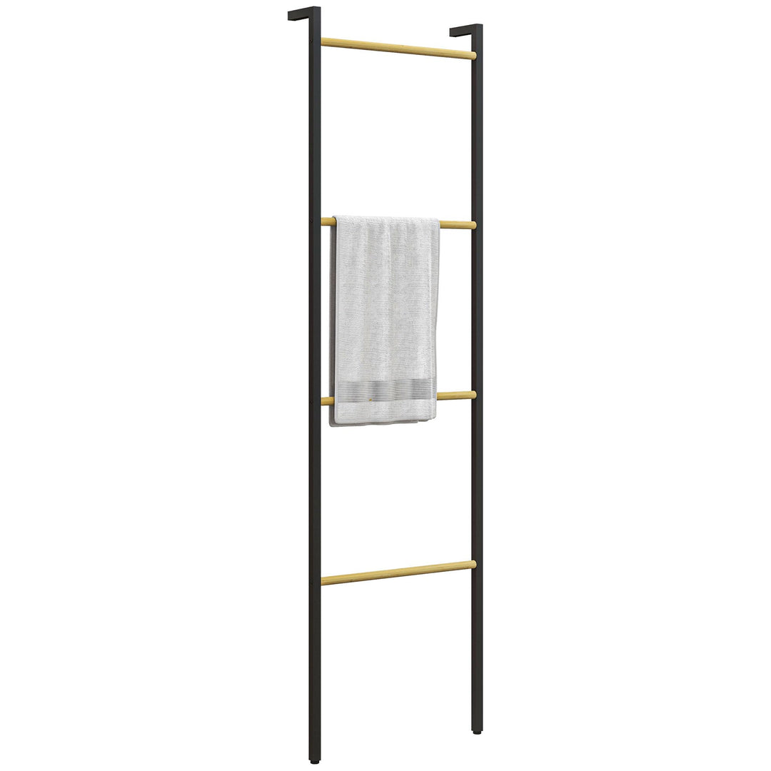 HOMCOM Handtuchleiter 49 x 167,5 cm Handtuchhalter mit 4 Stangen, platzsparend, für Badetücher, Klei