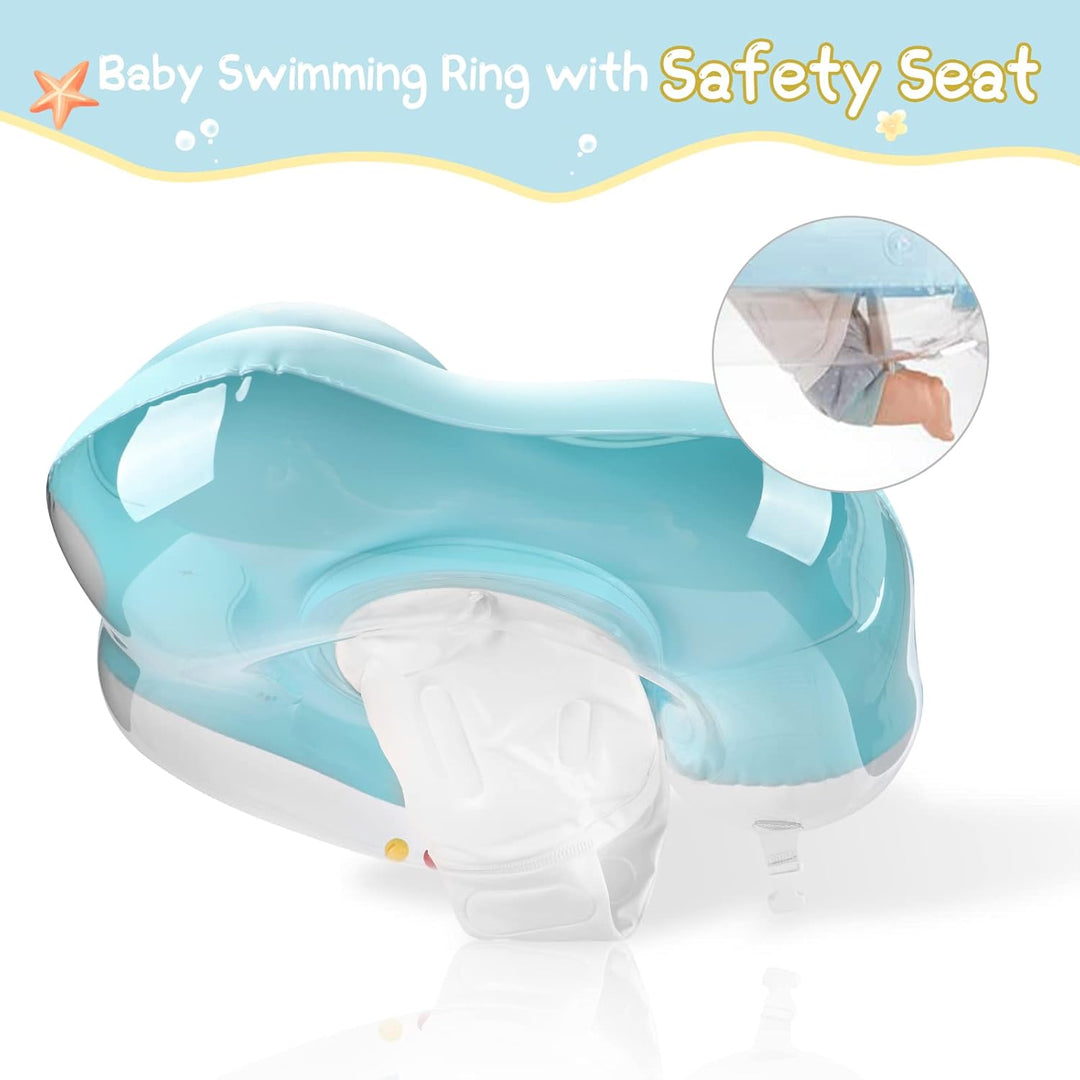 WYRIAZA Schwimmring Baby, Schwimmhilfe Baby | Baby Schwimmring mit Sonnendach SPF 50+ | Rüsten sie B