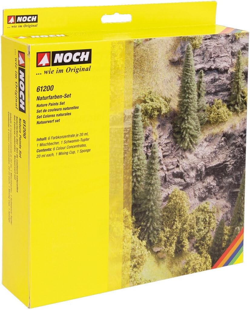 NOCH 61200 Modellbahn-Naturfarbe Beige, Ocker, Oliv, Erdfarben (earth), Grau, Schwarz 1 Set, 20 ml (