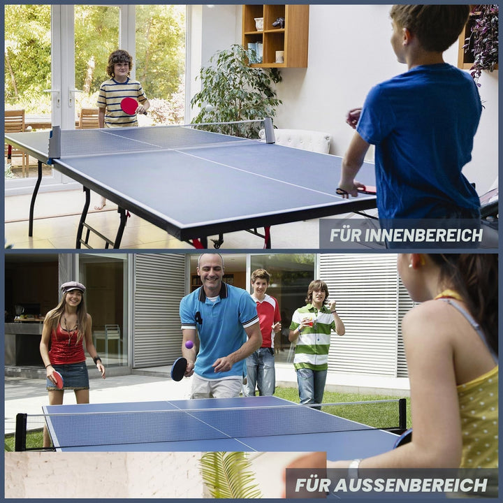 Tischtennisschläger Tischtennis Set mit Tischtennisbälle, Pingpong Set für Kinder Anfänger, Familien