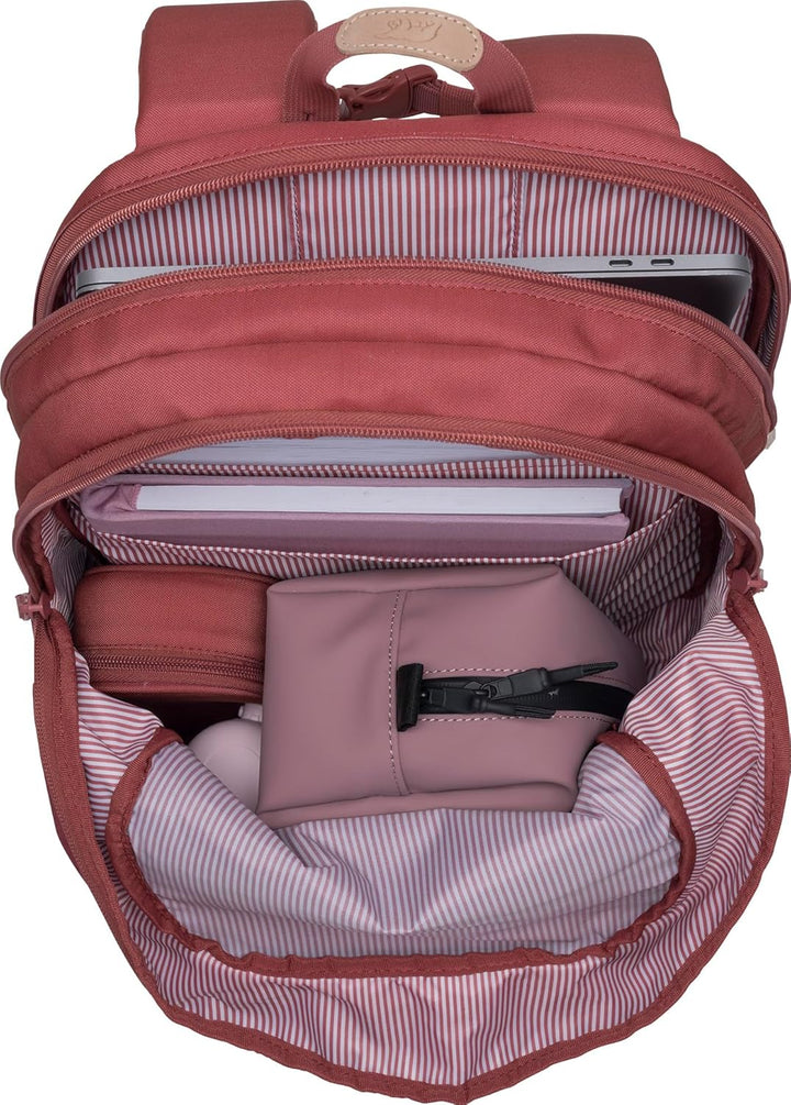 Beckmann, Rucksack Urban, für Schule Uni Arbeit Freizeit, mit extra Laptopraum, 30L, Autumn Red