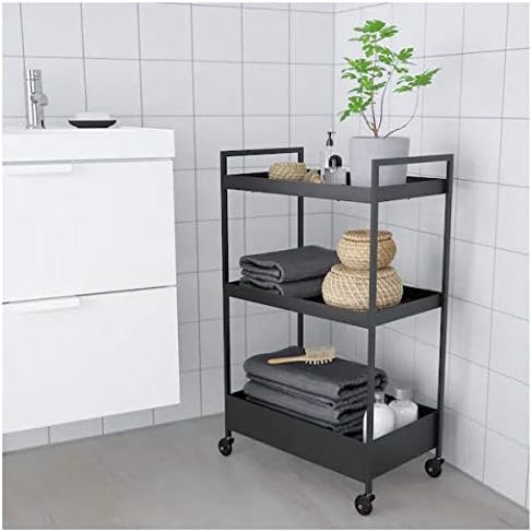 IKEA NISSAFORS Servierwagen in schwarz; (50.5x30x83cm)
