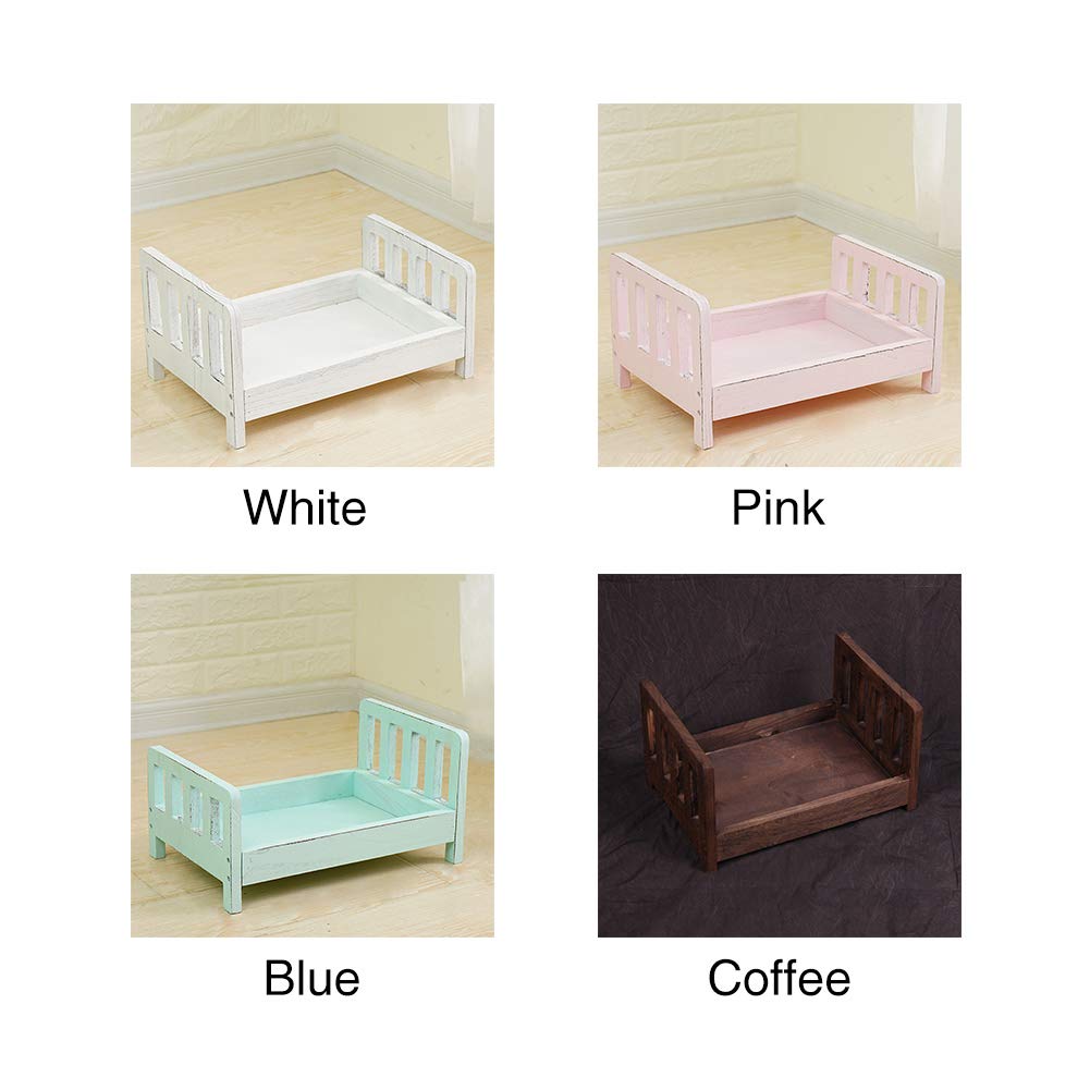 Amusingtao Neugeborene Fotografie Requisiten,Holzbett-Hintergrund, Baby Foto Hintergrund Diy Kleine